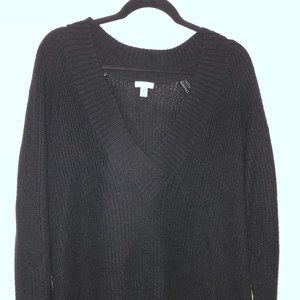 BP - Black - V-neck Knit Pullover Sweater - Medium
